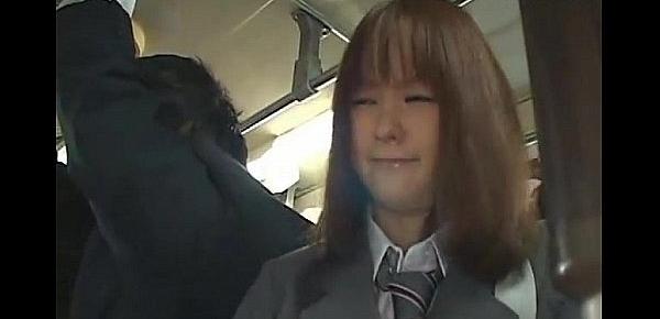 Schoolgirl Has To Give A Blowjob In A Bus